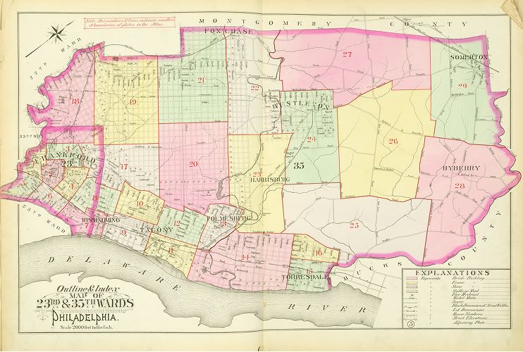 Map Index, Atlas of the City of Philadelphia. (Volume 13)