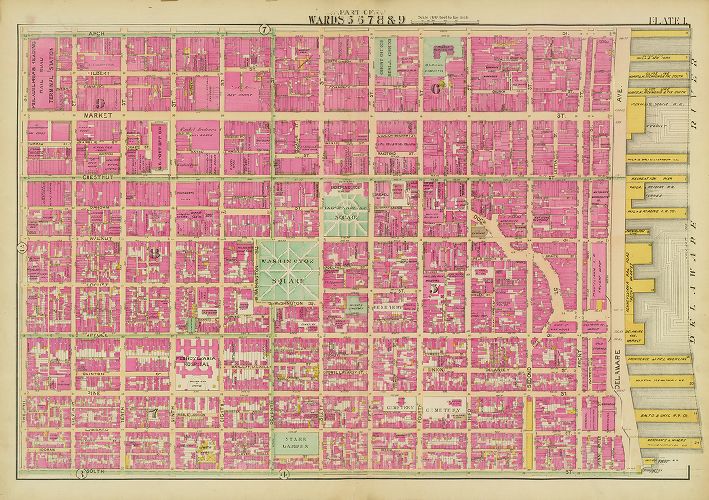 Plate 1, Atlas of the City of Philadelphia