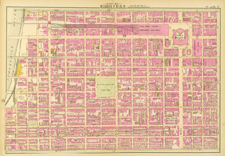 Plate 2, Atlas of the City of Philadelphia
