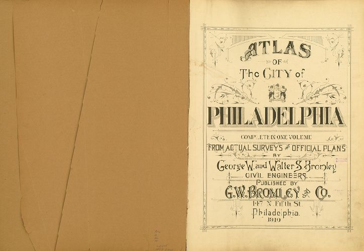 Title Page, Atlas of the City of Philadelphia