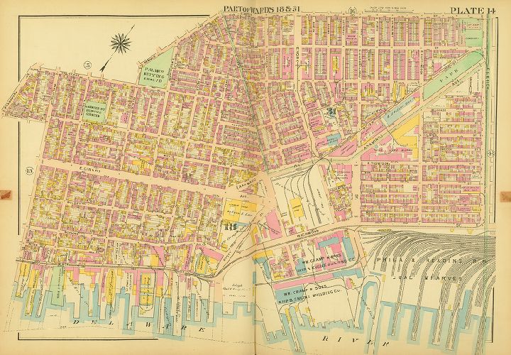 Plate 14, Atlas of the City of Philadelphia
