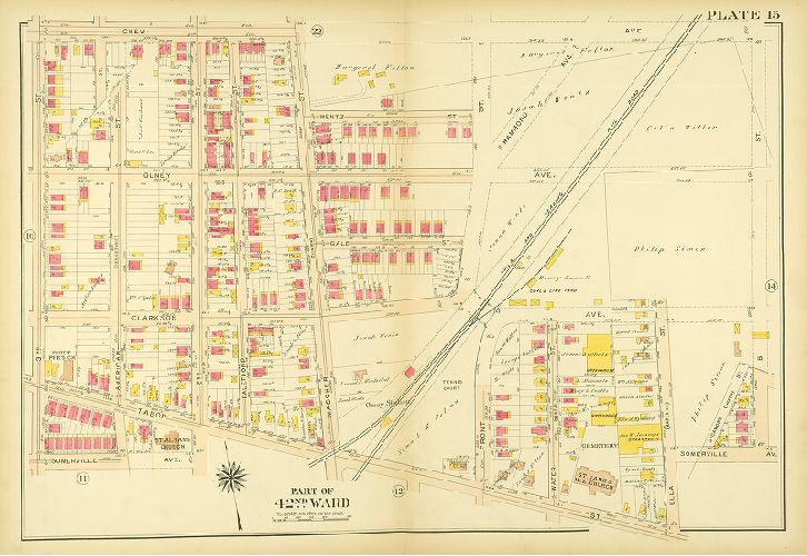 Plate 15, Atlas of the City of Philadelphia. 42nd Ward