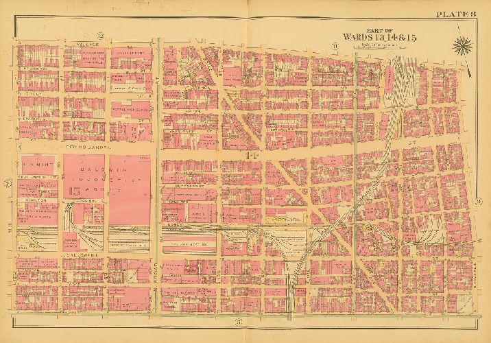 Plate 8, Atlas of the City of Philadelphia (Central)