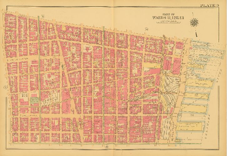 Plate 9, Atlas of the City of Philadelphia (Central)