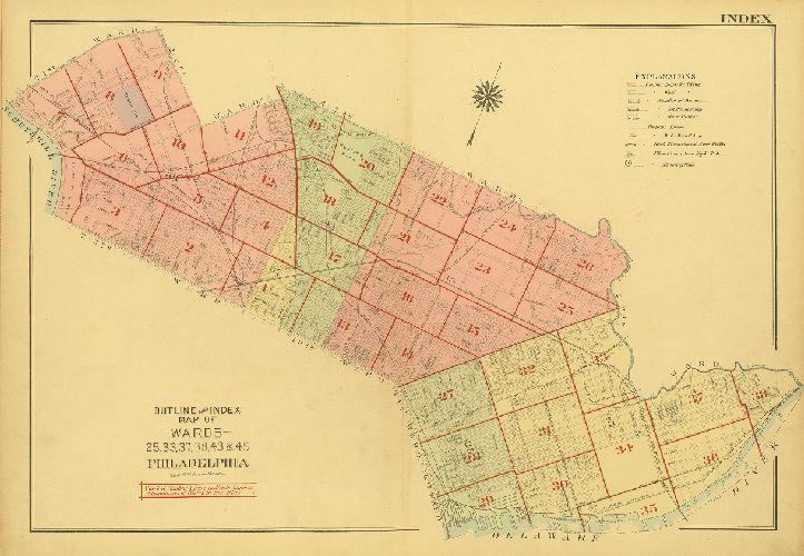 Index Map, Atlas of the City of Philadelphia - North Phila.