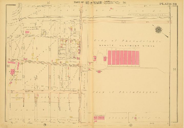 Plate 34, Atlas of the City of Philadelphia - North Phila.