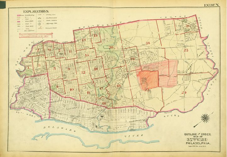 Map Index, Atlas of the City of Philadelphia