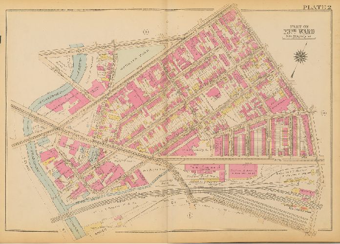 Plate 2, Atlas of the City of Philadelphia. 23rd & 41st Wards