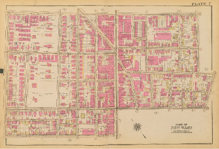 Plate 7, Atlas of the City of Philadelphia. 23rd & 41st Wards
