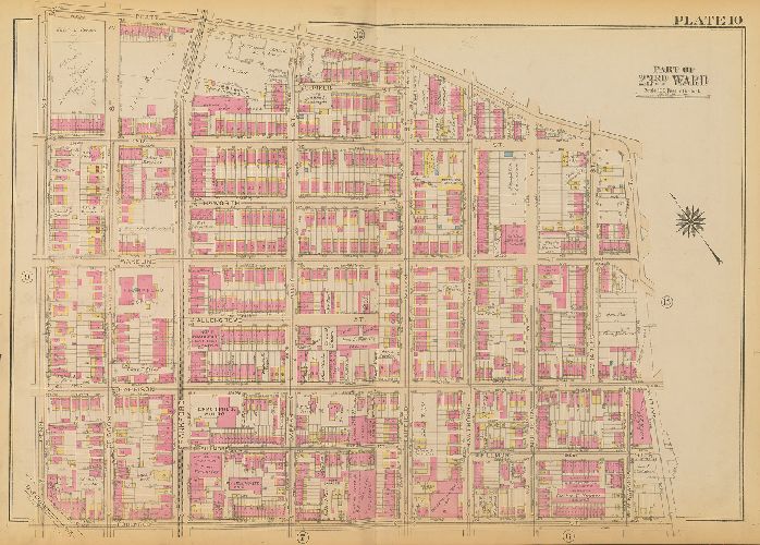 Plate 10, Atlas of the City of Philadelphia. 23rd & 41st Wards