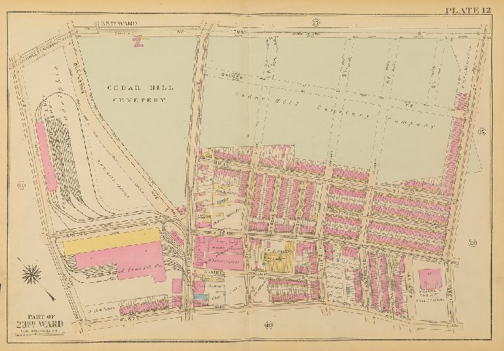 Plate 12, Atlas of the City of Philadelphia. 23rd & 41st Wards