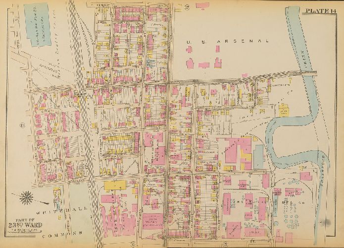 Plate 14, Atlas of the City of Philadelphia. 23rd & 41st Wards