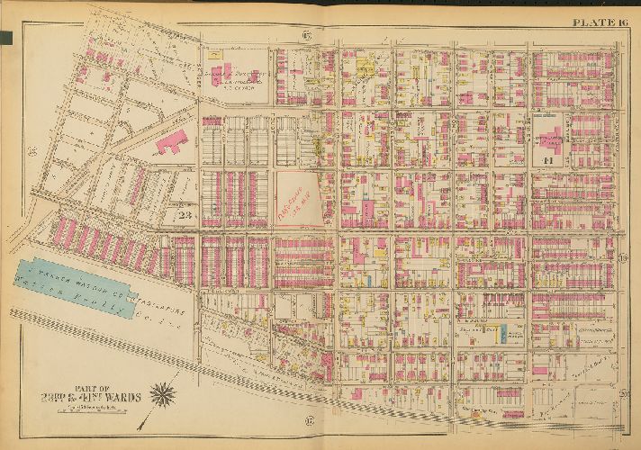 Plate 16, Atlas of the City of Philadelphia. 23rd & 41st Wards