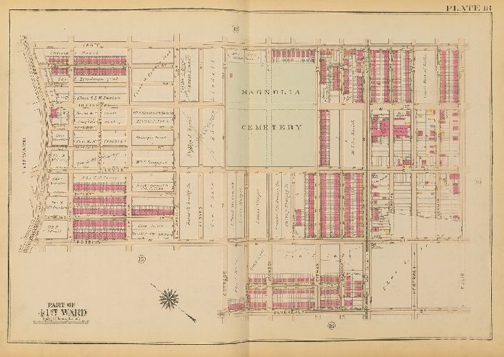 Plate 18, Atlas of the City of Philadelphia. 23rd & 41st Wards