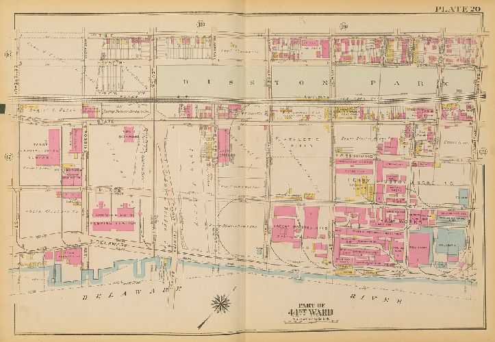 Plate 20, Atlas of the City of Philadelphia. 23rd & 41st Wards