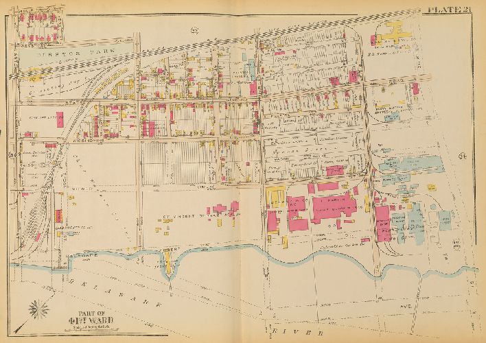 Plate 21, Atlas of the City of Philadelphia. 23rd & 41st Wards