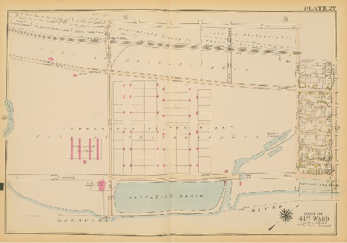 Plate 27, Atlas of the City of Philadelphia. 23rd & 41st Wards