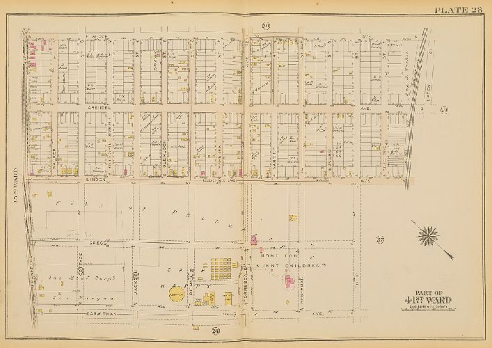 Plate 28, Atlas of the City of Philadelphia. 23rd & 41st Wards
