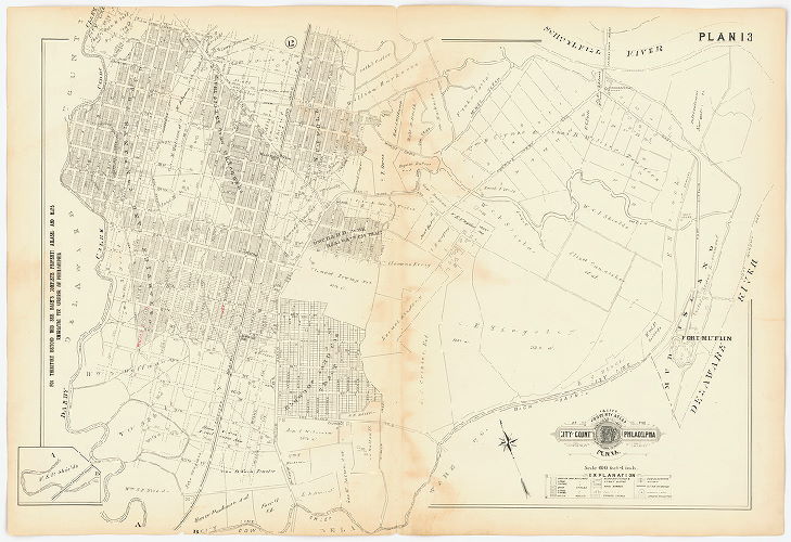 Plan 13, Baist's Property Atlas of the City and County of Philadelphia, Penna.