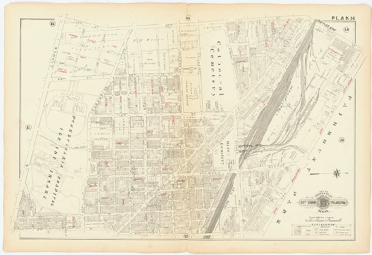 Plan 16, Baist's Property Atlas of the City and County of Philadelphia, Penna.