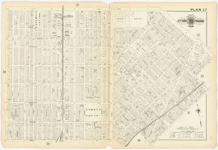 Plan 27, Baist's Property Atlas of the City and County of Philadelphia, Penna.