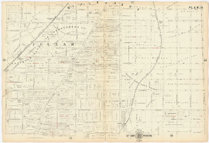 Plan 38, Baist's Property Atlas of the City and County of Philadelphia, Penna.