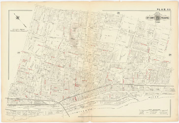 Plan 40, Baist's Property Atlas of the City and County of Philadelphia, Penna.
