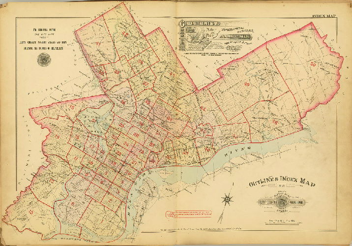 Map Index, Baist's Property Atlas of the City and County of Philadelphia, Penna.