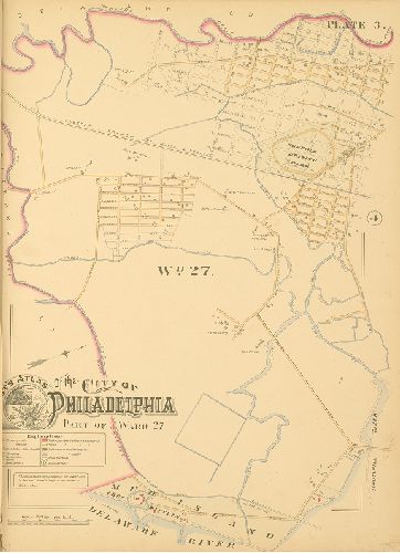 Plate 3, Baist's Atlas of the City of Philadelphia, Penna.