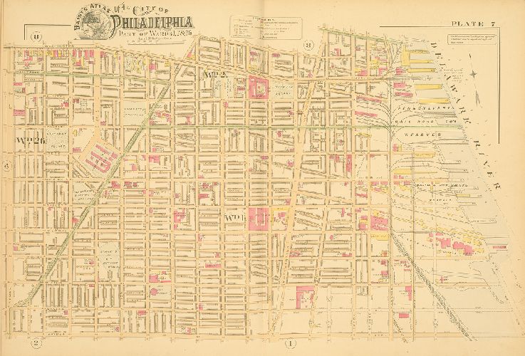 Plate 7, Baist's Atlas of the City of Philadelphia, Penna.