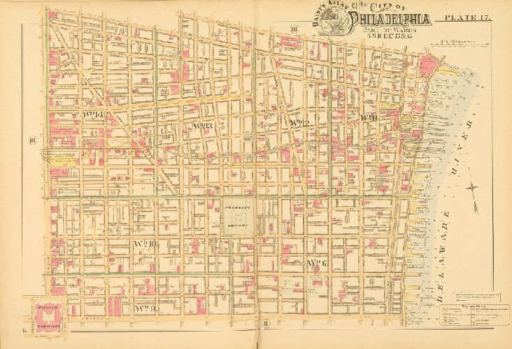 Plate 17, Baist's Atlas of the City of Philadelphia, Penna.