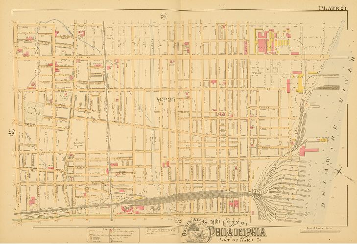 Plate 23, Baist's Atlas of the City of Philadelphia, Penna.
