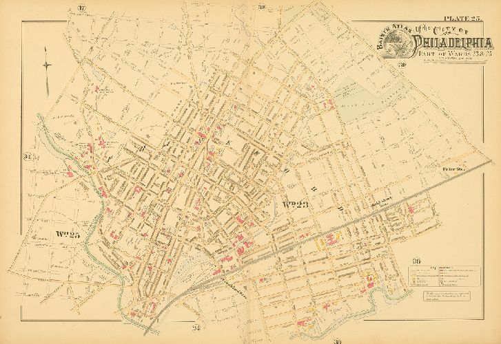 Plate 25, Baist's Atlas of the City of Philadelphia, Penna.