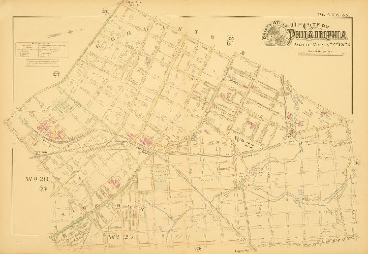 Plate 33, Baist's Atlas of the City of Philadelphia, Penna.