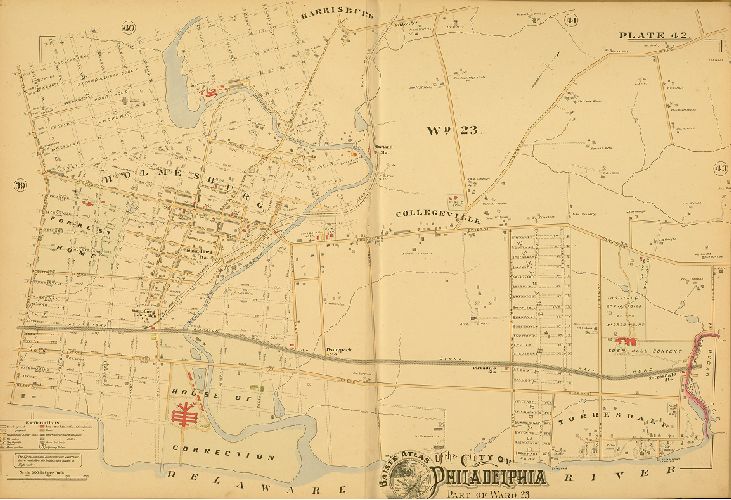 Plate 42, Baist's Atlas of the City of Philadelphia, Penna.