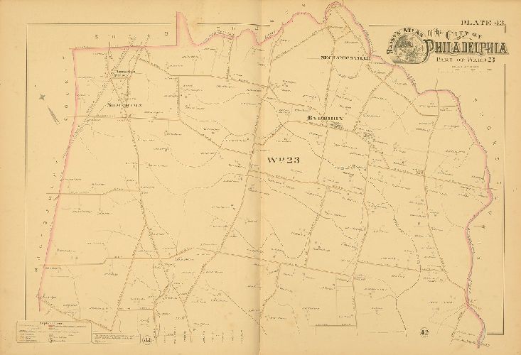 Plate 43, Baist's Atlas of the City of Philadelphia, Penna.