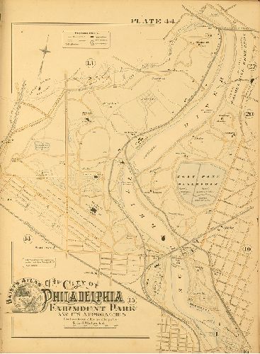 Plate 44, Baist's Atlas of the City of Philadelphia, Penna.