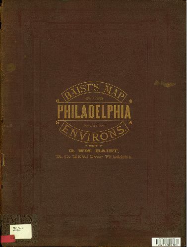 Cover, Baist's Map of Philadelphia and Environs