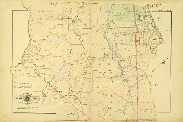Plate 3, Baist's Atlas of the Properties in the Northwest Suburbs of Philadelphia