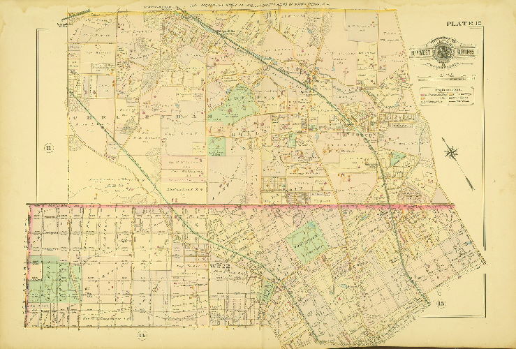 Plate 12, Baist's Atlas of the Properties in the Northwest Suburbs of Philadelphia