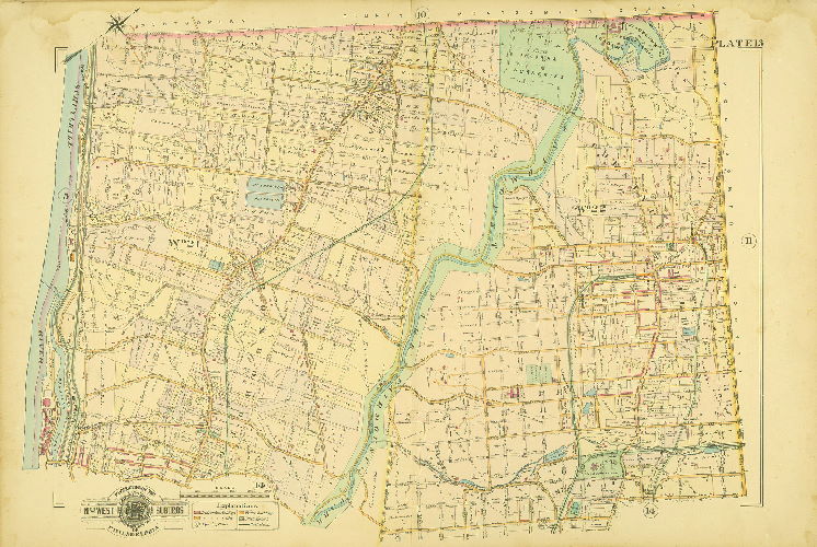 Plate 13, Baist's Atlas of the Properties in the Northwest Suburbs of Philadelphia