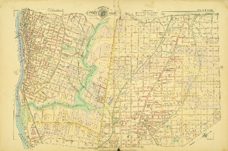Plate 14, Baist's Atlas of the Properties in the Northwest Suburbs of Philadelphia