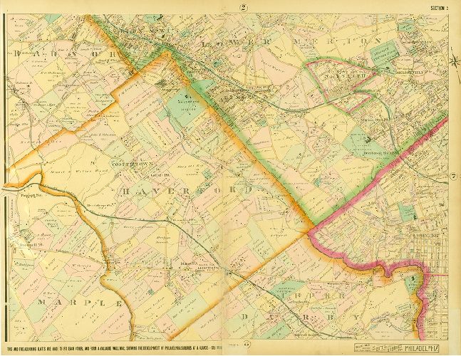 Plate 3, Baist's Map Showing the Development of the City & Suburbs of Philadelphia