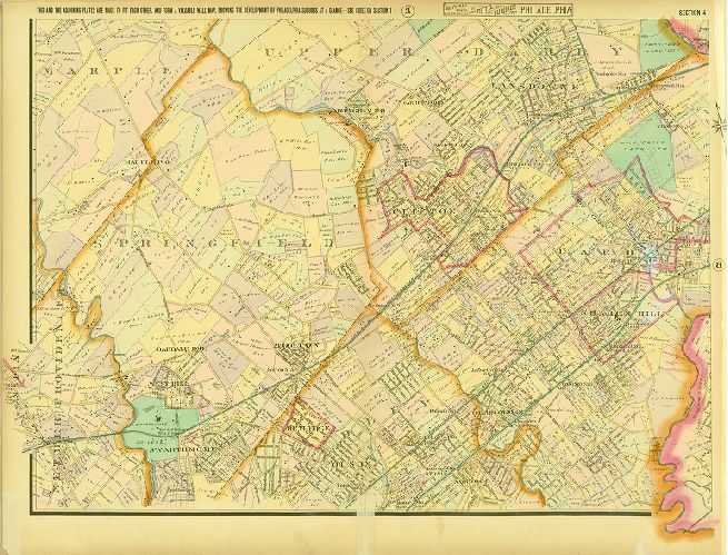 Plate 4, Baist's Map Showing the Development of the City & Suburbs of Philadelphia