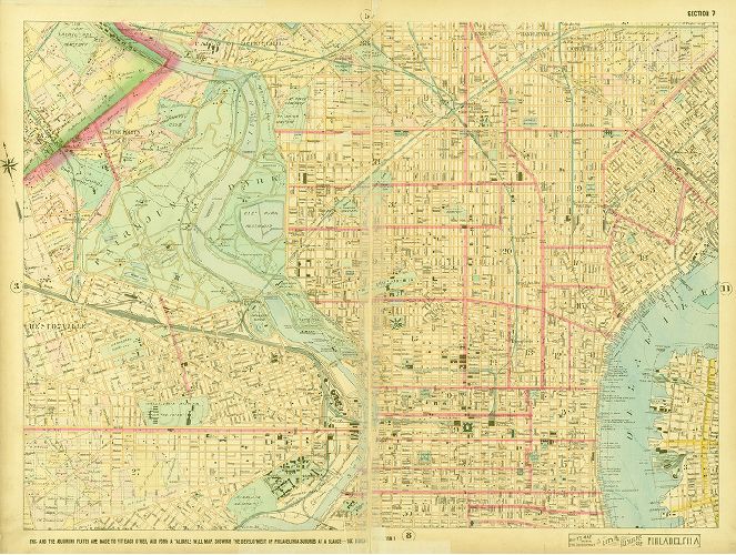 Plate 7, Baist's Map Showing the Development of the City & Suburbs of Philadelphia