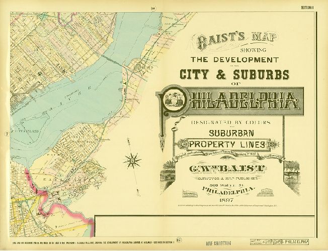 Plate 11, Baist's Map Showing the Development of the City & Suburbs of Philadelphia