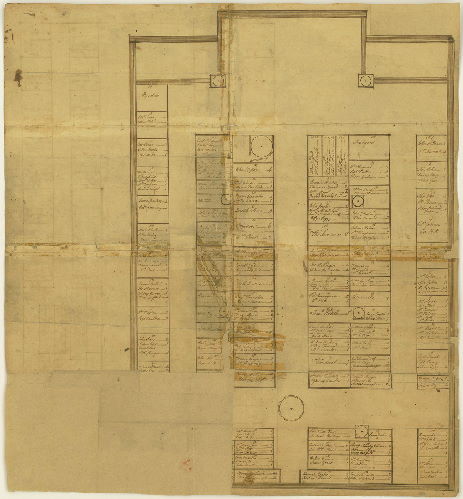 Front, Seating plan, circa 1760