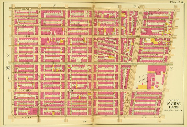 Plate 5, Atlas of the 1st and 39th Wards of the City of Philadelphia