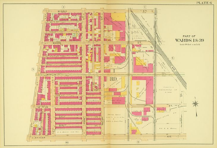 Plate 6, Atlas of the 1st and 39th Wards of the City of Philadelphia