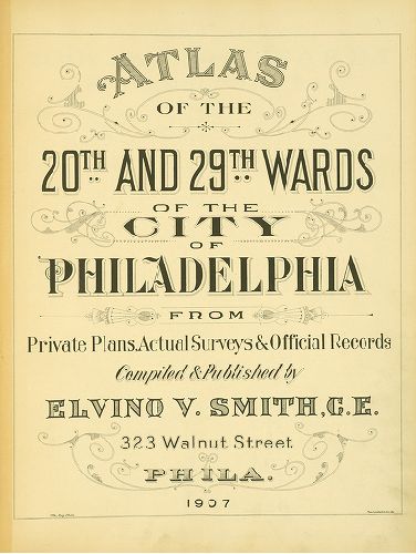 Title Page, Atlas of the 20th and 29th Wards of the City of Philadelphia
